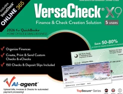 VersaCheck X9 2026 For QuickBooks + VersaCheck ONLINE Gold Bundle, 5 Users, 1-Year Subscription, PC, Download