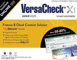 VersaCheck X1 Gold 2025 + VersaCheck ONLINE Gold, 1-Year Subscription Bundle, PC, Download/Product Key