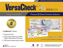 VersaCheck® X1 INKcrypt Gold Software, 2023, Windows® 8.1/10/11, Disc/Product Key
