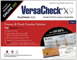 VersaCheck X1 Platinum + VersaCheck ONLINE Platinum Bundle, 2025, For 5 Users, 1-Year Subscription, PC, Product Key/Download