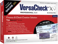 VersaCheck X9 Professional + VersaCheck ONLINE Pro Bundle, 2025, For 20 Users, 1-Year Subscription, PC, Product Key/Download