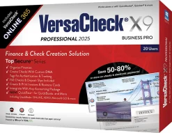 VersaCheck X9 Professional + VersaCheck ONLINE Pro Bundle, 2025, For 20 Users, 1-Year Subscription, PC, Product Key/Download