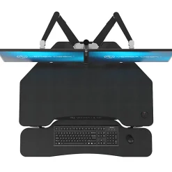 VersaDesk PowerPro Corner Sit-To-Stand Height-Adjustable Electric Desk Converter, 36