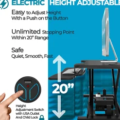 VersaDesk PowerPro Height-Adjustable Electric Standing Desk Converter, 36