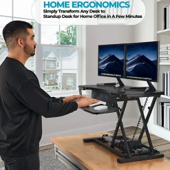 VersaDesk PowerPro Height-Adjustable Electric Standing Desk Converter, 36