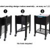 Vertiflex® SmartWorx Sidekick Steel File Cart, 27 3/4"H x 15"W x 16 1/2"D, Black