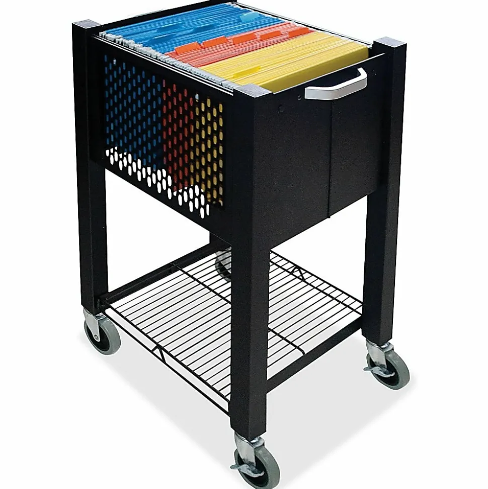Vertiflex® SmartWorx Sidekick Steel File Cart, 27 3/4"H x 15"W x 16 1/2"D, Black
