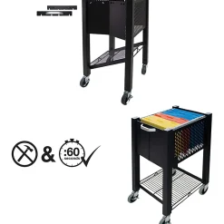 Vertiflex® SmartWorx Sidekick Steel File Cart, 27 3/4
