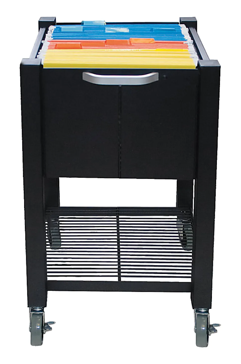 Vertiflex® SmartWorx Sidekick Steel File Cart, 27 3/4"H x 15"W x 16 1/2"D, Black