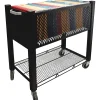 Vertiflex® SmartWorx Steel Open-Top Filing Cart, 27 3/4"H x 15"W x 28 3/4"D, Black