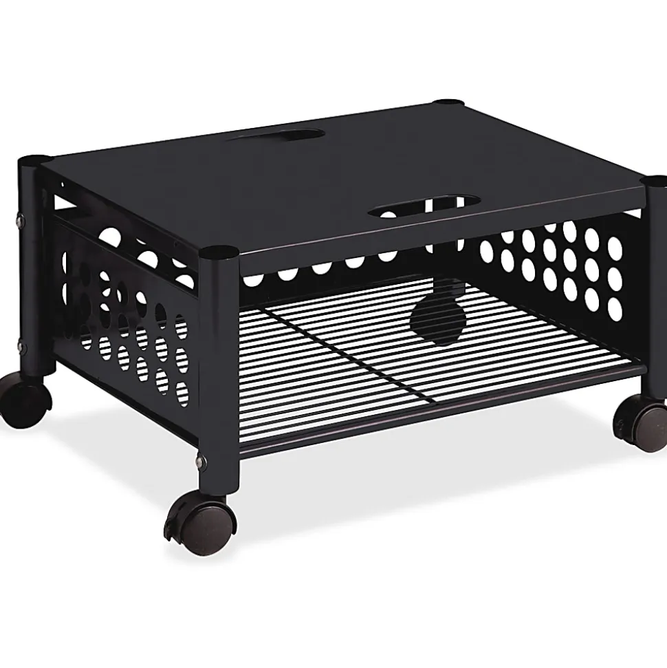 Vertiflex® Steel Underdesk Machine Stand, 11 1/2"H x 21 1/2"W x 17 7/8"D, Black
