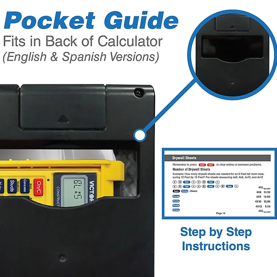 Victor® C5000 Construction Materials Calculator With Protective Case