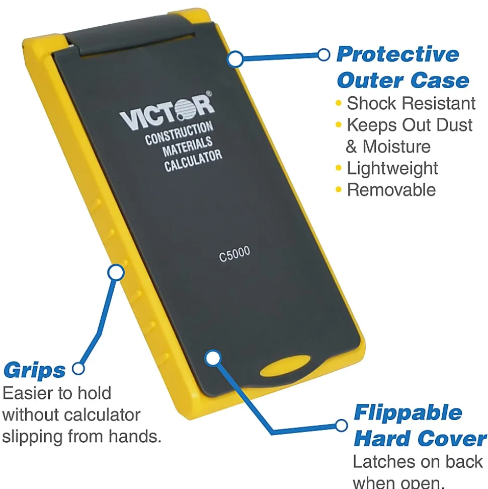 Victor® C5000 Construction Materials Calculator With Protective Case