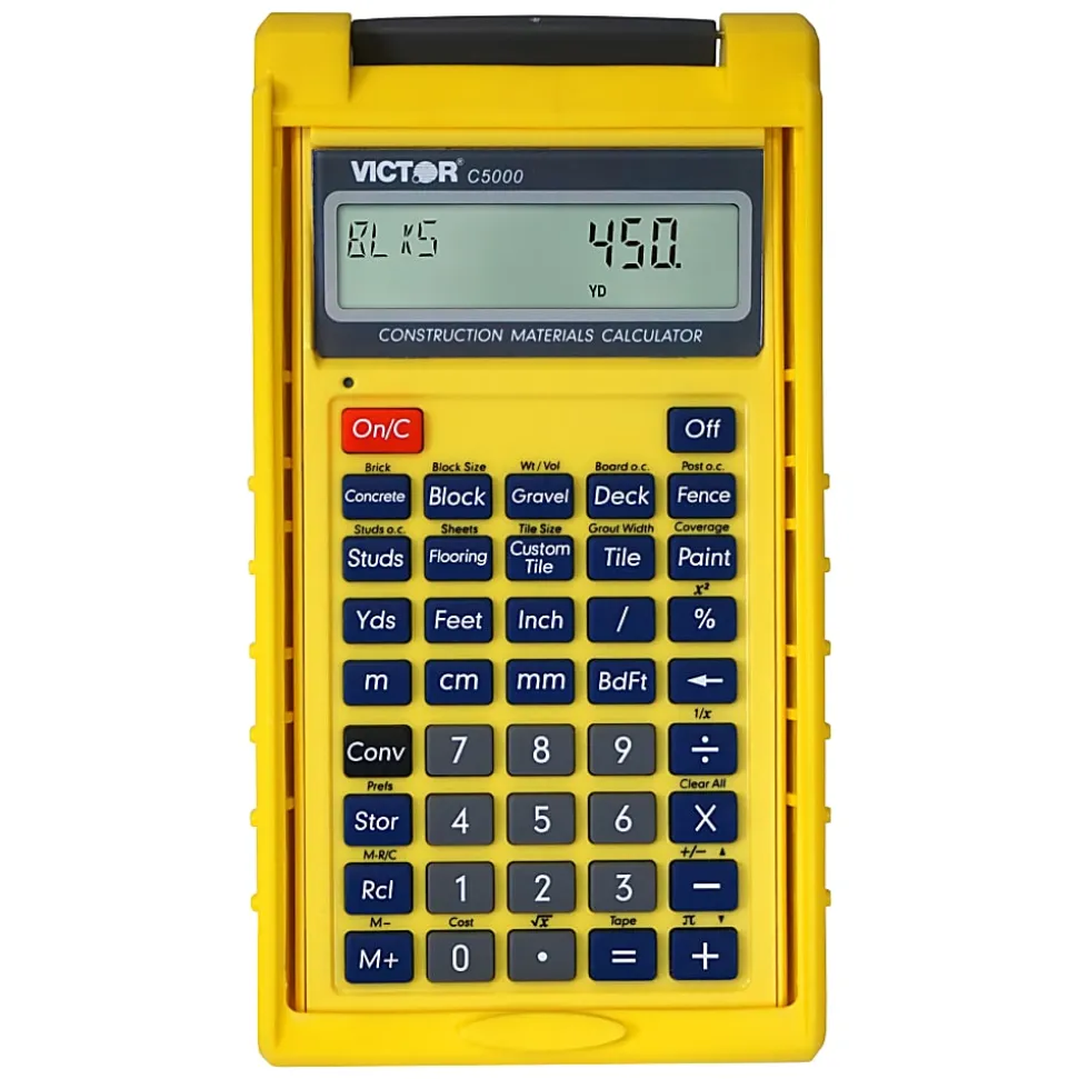 Victor® C5000 Construction Materials Calculator With Protective Case