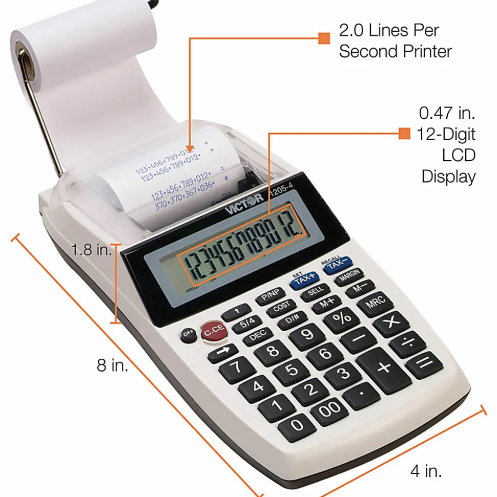 Victor® 1205-4 Commercial Desktop Printing Calculator