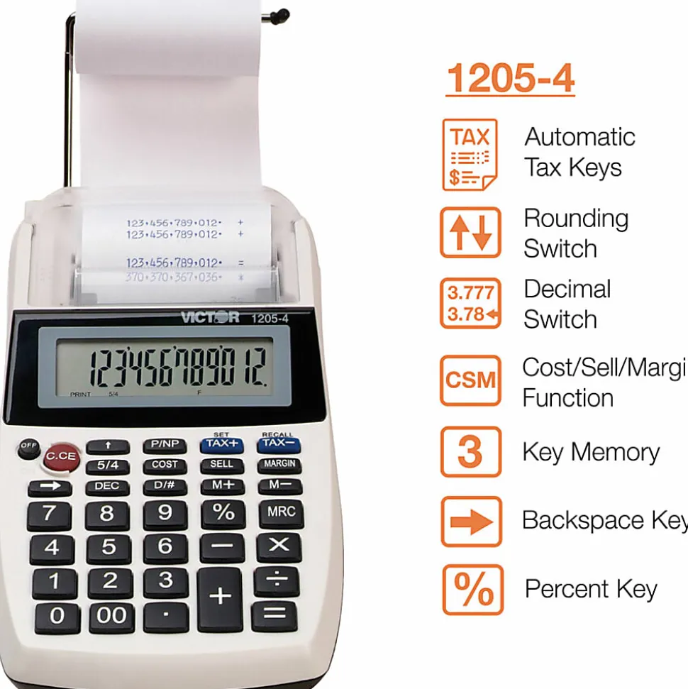 Victor® 1205-4 Commercial Desktop Printing Calculator