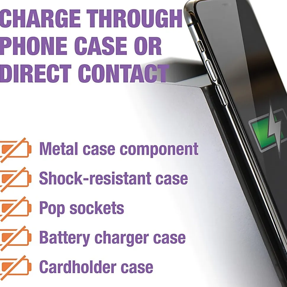 Victor CS100 Wireless Phone Charger with Pencil Cup - Input connectors: USB - 1 Each
