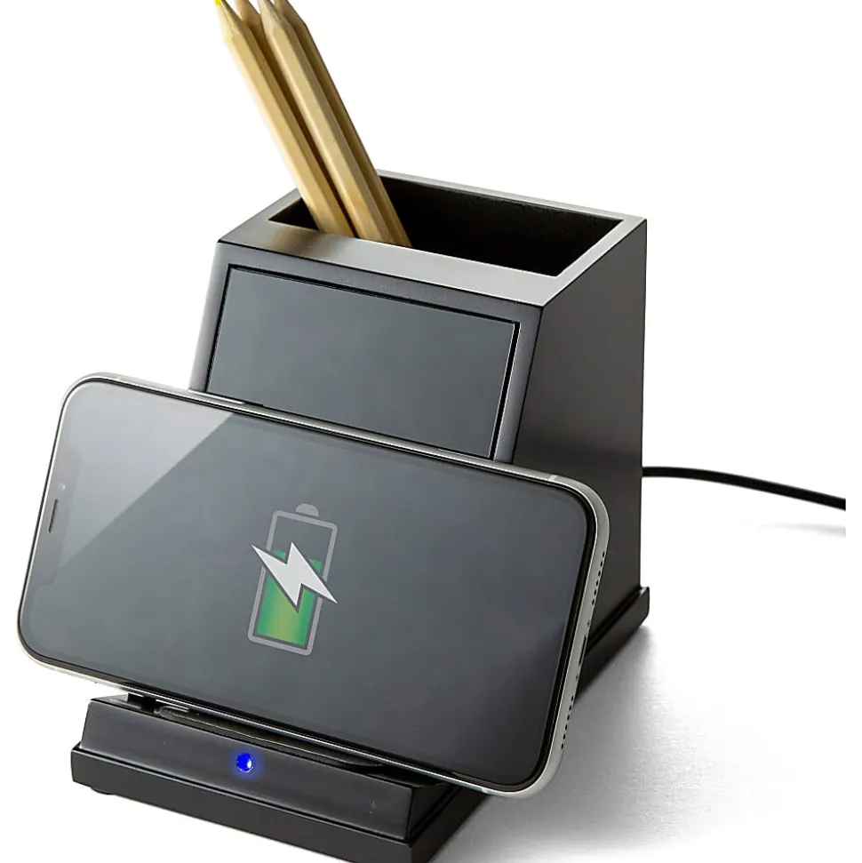 Victor CS100 Wireless Phone Charger with Pencil Cup - Input connectors: USB - 1 Each