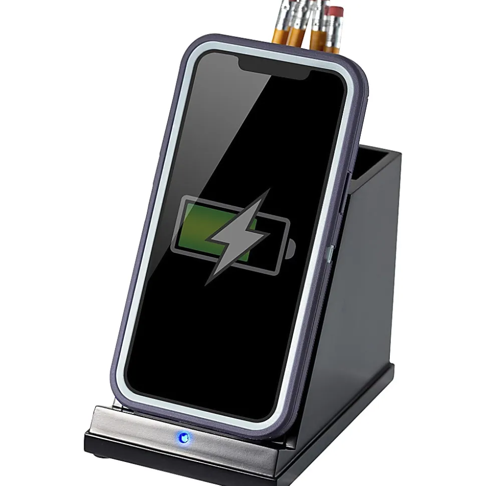 Victor CS100 Wireless Phone Charger with Pencil Cup - Input connectors: USB - 1 Each
