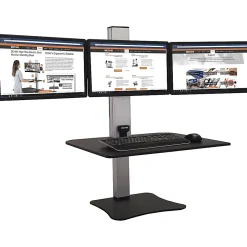 Victor DC475 High Rise Electric Triple Monitor Standing Desk - 23