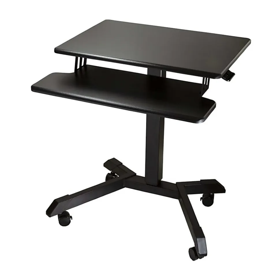 Victor® DC550 26"W Mobile Adjustable Standing Desk With Keyboard Tray