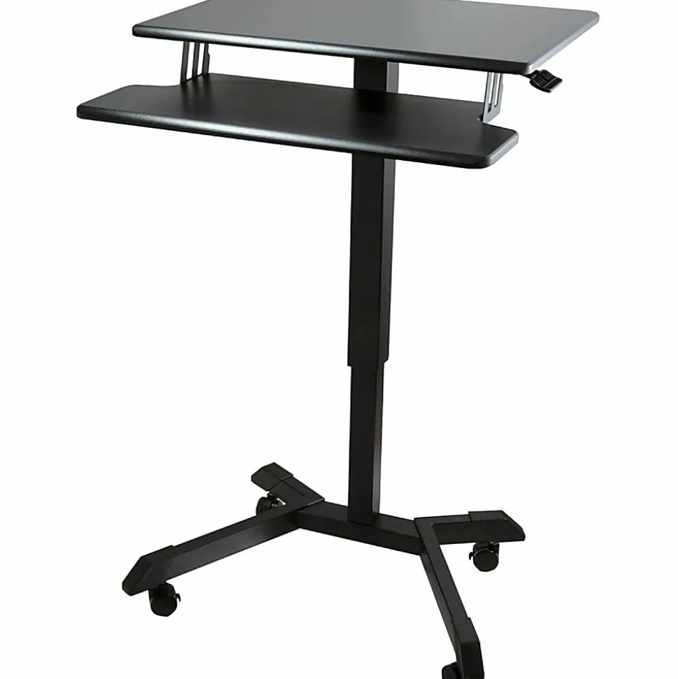Victor® DC550 26"W Mobile Adjustable Standing Desk With Keyboard Tray