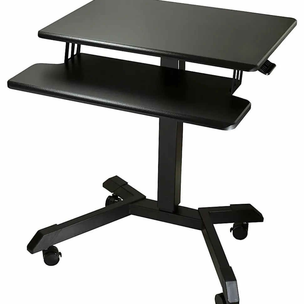 Victor® DC550 26"W Mobile Adjustable Standing Desk With Keyboard Tray