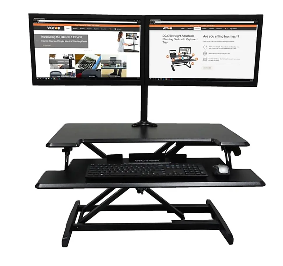 Victor® DCX610 36"W Compact Standing Desk Converter