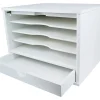 Victor® Desktop Organizer, 9 3/4"H x 14"W x 10 3/4"D, Pure White