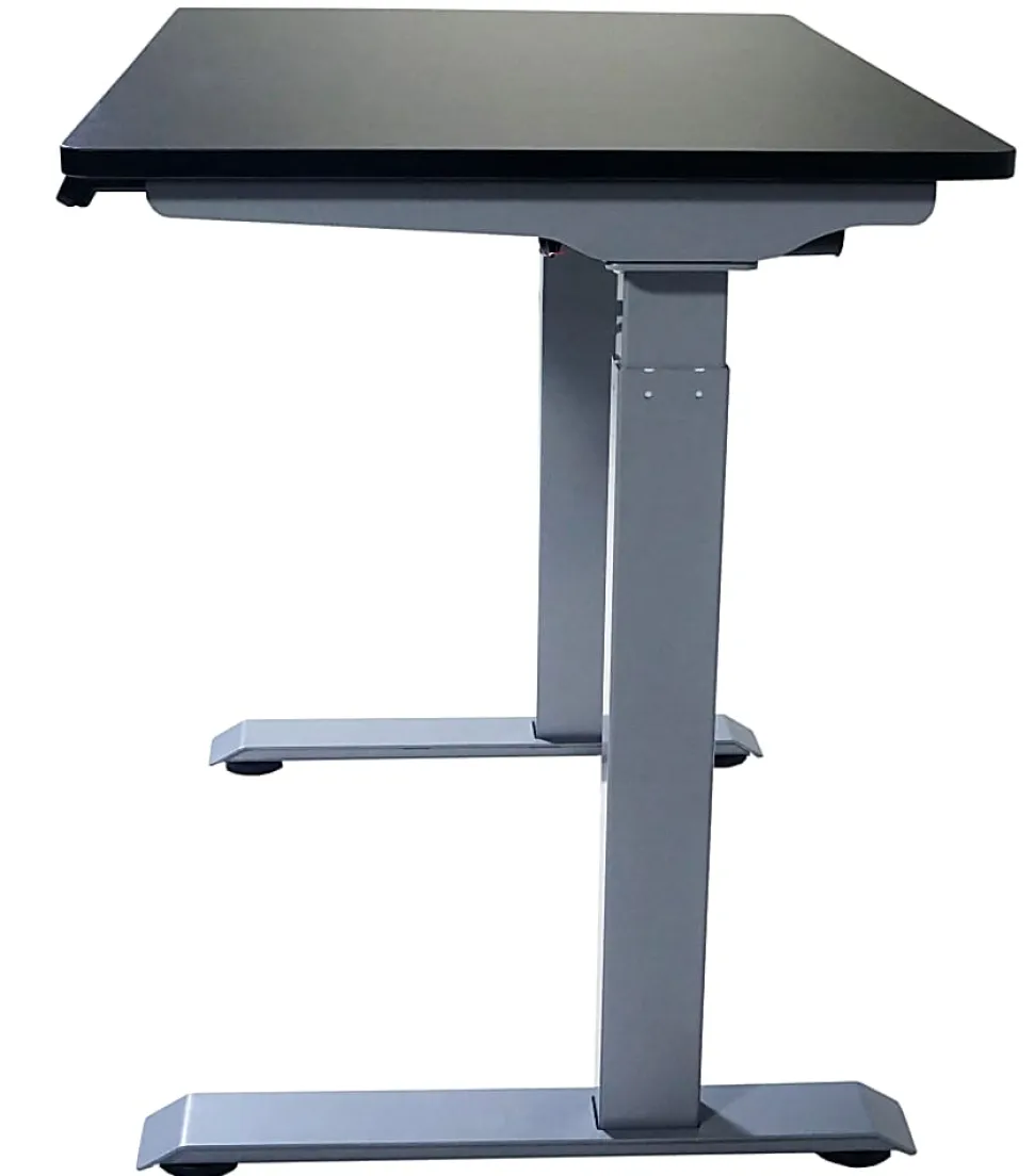 Victor Electric 36"W Standing Desk, Black/Light Gray