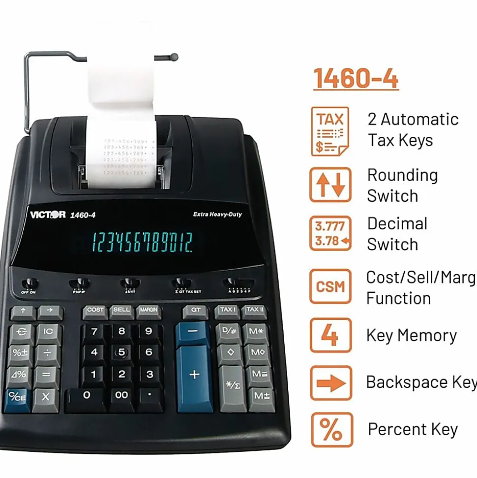 Victor® 1460-4 Extra Heavy-Duty Commercial Printing Calculator
