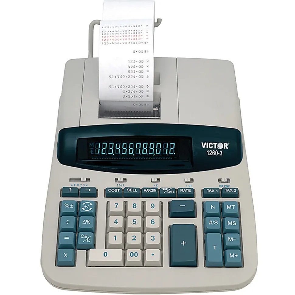 Victor® 1260-3 Heavy-Duty Commercial Printing Calculator