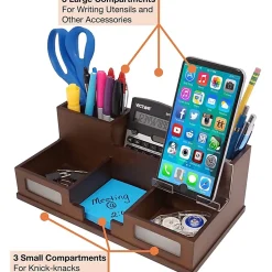 Victor Heritage Wood H9525 Desk Organizer - 6 Compartment(s) - 5.5