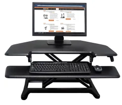 Victor High Rise DCX650 Electric Corner Standing Desk Converter, Black