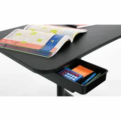 Victor® High Rise™ 31"W Mobile Adjustable Standing Desk Workstation, 44"H x 30-3/4"W x 22"D, Black