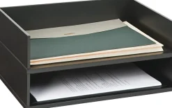 Victor® Midnight Black Collection Stacking Letter Tray