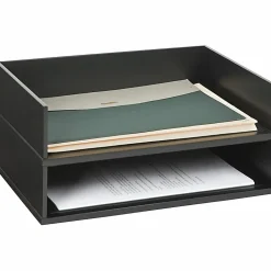 Victor® Midnight Black Collection Stacking Letter Tray