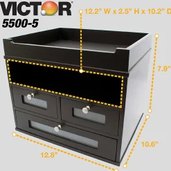 Victor® Midnight Black Collection Tidy Tower Organizer