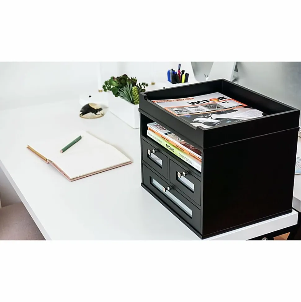 Victor® Midnight Black Collection Tidy Tower Organizer