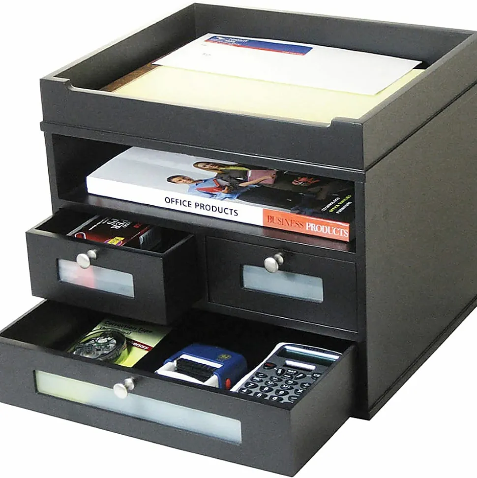 Victor® Midnight Black Collection Tidy Tower Organizer