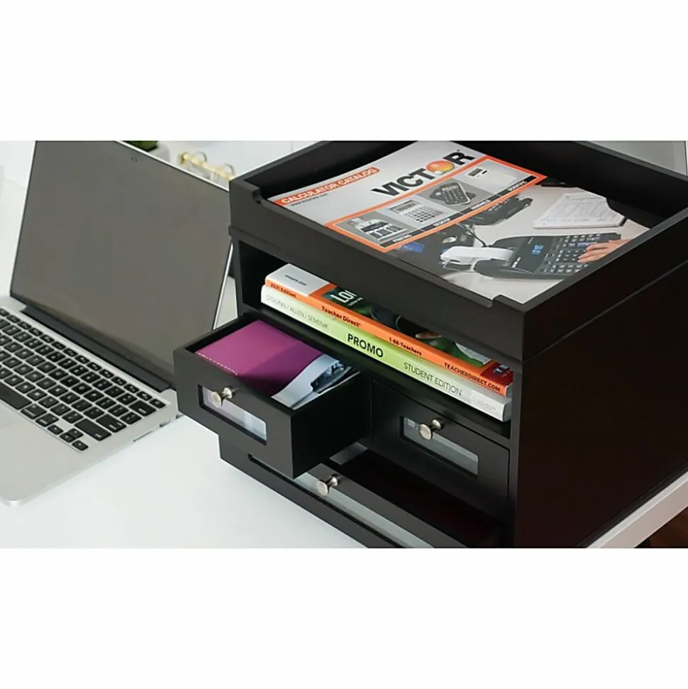 Victor® Midnight Black Collection Tidy Tower Organizer