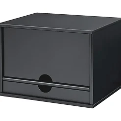 Victor Midnight Black Collection Wood Desktop Organizer, 14