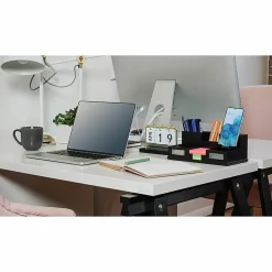 Victor® Midnight Black Collection™ Desk Organizer With Smartphone Holder, 5 1/2