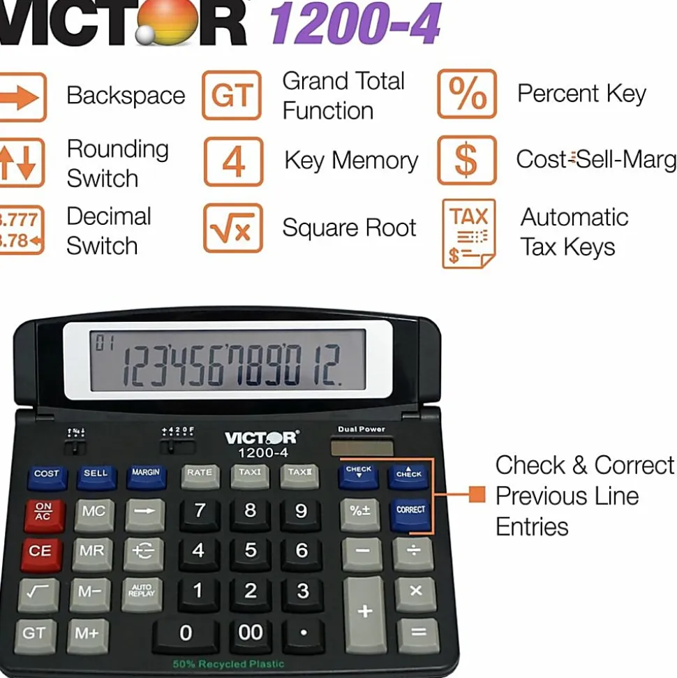 Victor® 1200-4 Professional Desktop Calculator