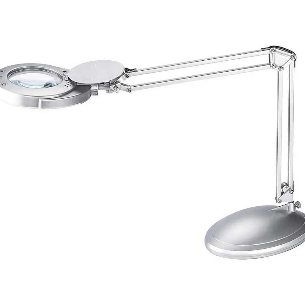 Victory Light Magnifier Task Lamp, 48"H, Silver