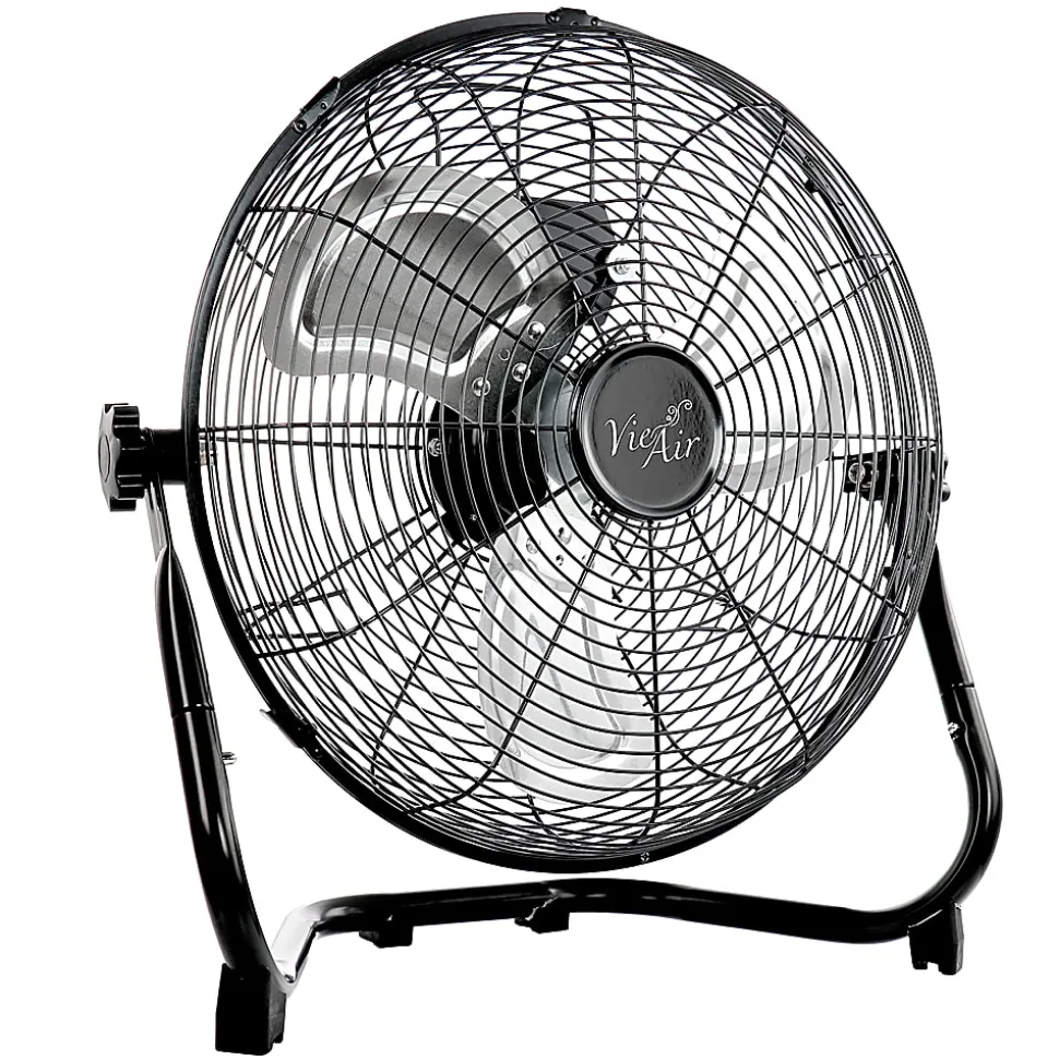 Vie Air 20" 3-Speed Industrial Tilting High-Velocity Metal Floor Fans, Set Of 2 Fans