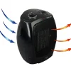 Vie Air 1500-Watt Portable Ceramic Office Heater, 6"H x 7-1/4"W x 9-1/4"D, Black