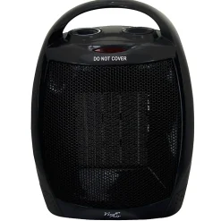 Vie Air 1500W Portable Ceramic Heater, 5-3/4"H x 7"W x 10"D, Black