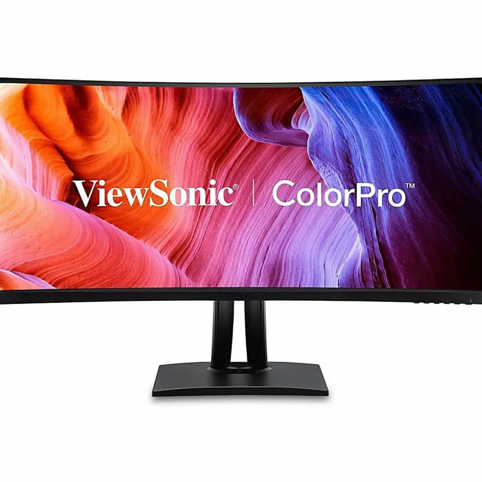 ViewSonic ColorPro VP3456a 34" UltraWide QHD 1440p Curved Monitor, FreeSync