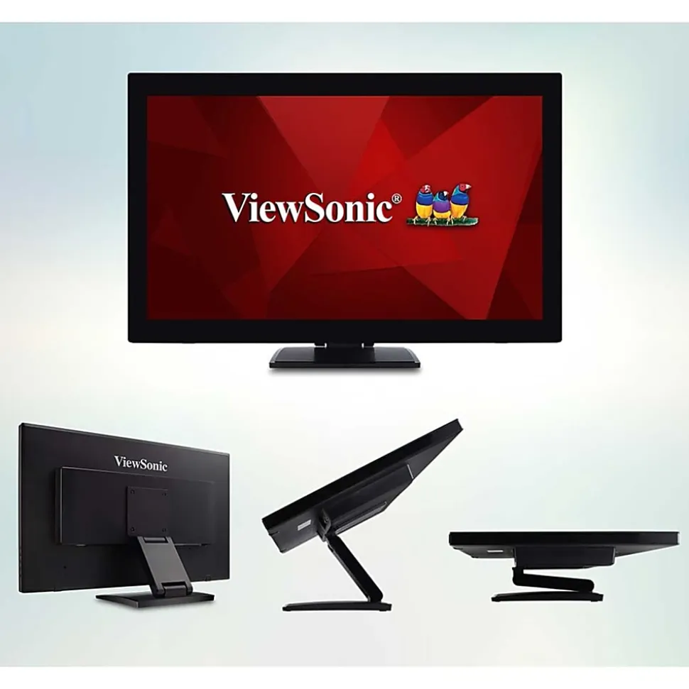 ViewSonic TD2760 27" 1080p Ergonomic 10-Point Multi Touch Monitor with RS232, HDMI, and DP, TD2760